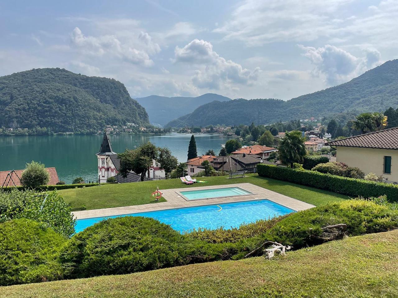 Villa Mario - Casa Vacanze Lavena Ponte Tresa Bagian luar foto